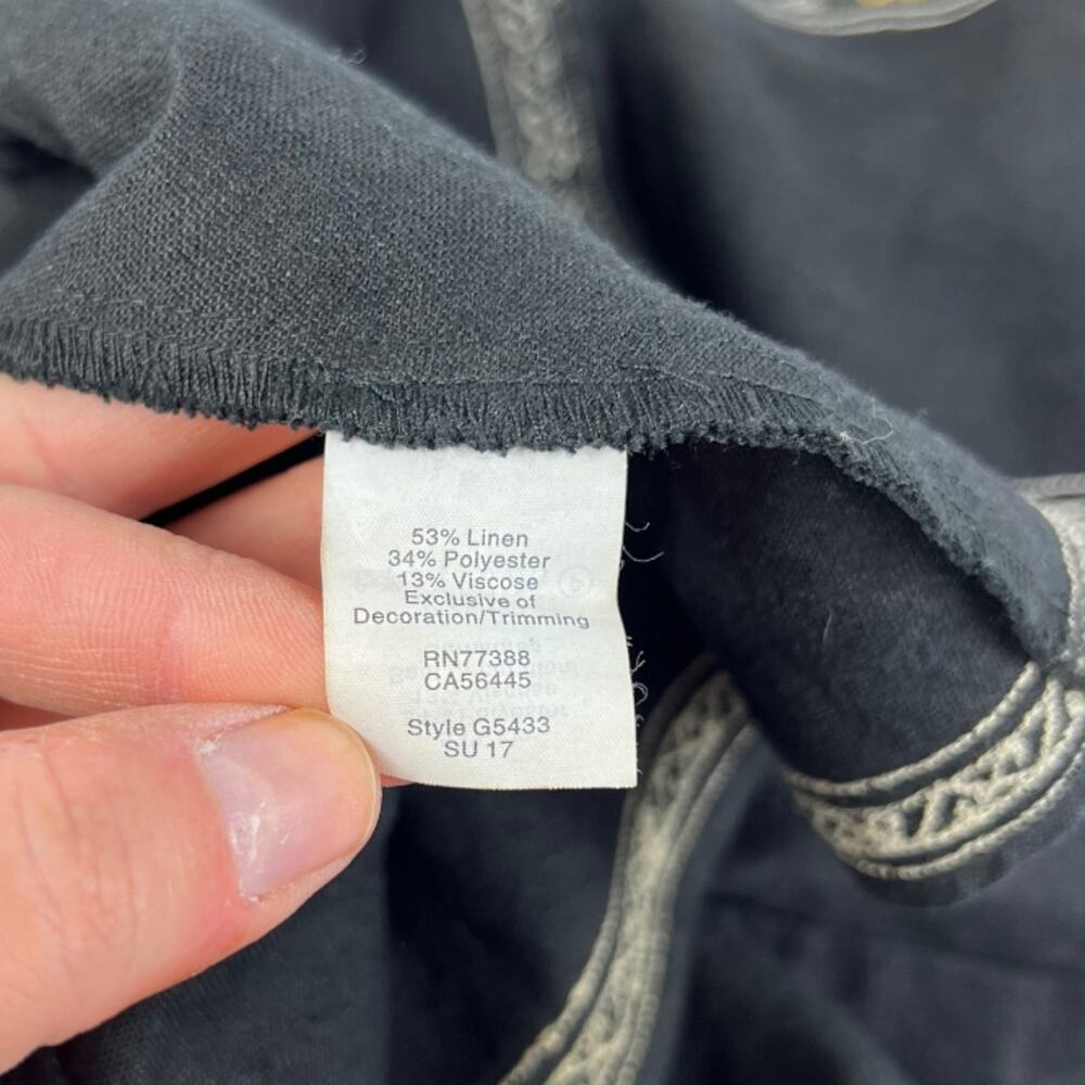 Madewell Embroidered Tier Linen Blend Dress Size Small - Picture 6 of 7